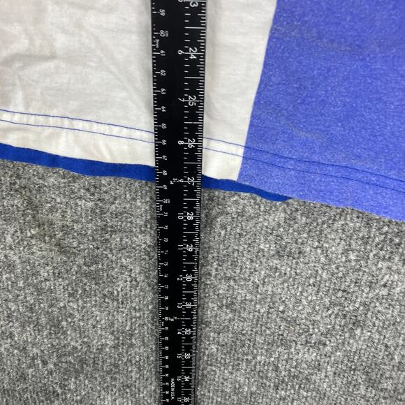 G by Guess T-Shirt Mens Size L Blue White Split Graphic Casual Streetwear - Picture 4 of 7